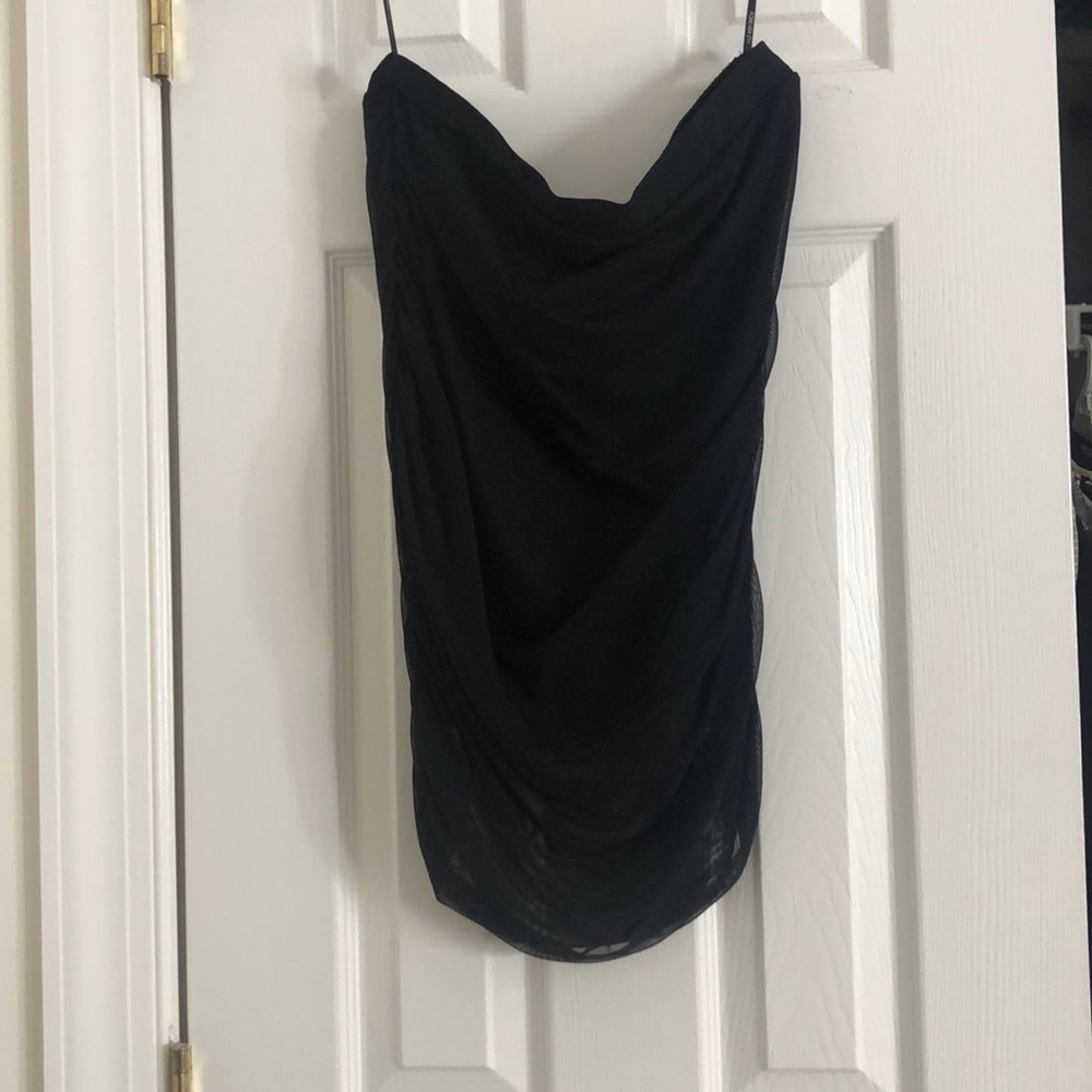 Black ruched skirt
